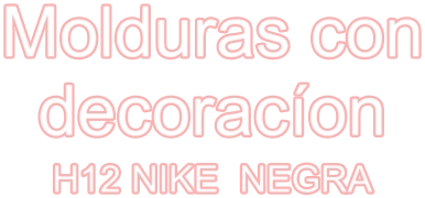 Molduras con decoracíon H12 NIKE  NEGRA